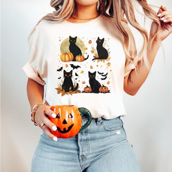 Unbranded Other - Black Cat Pumpkin, Ghots Cat, Retro halloween